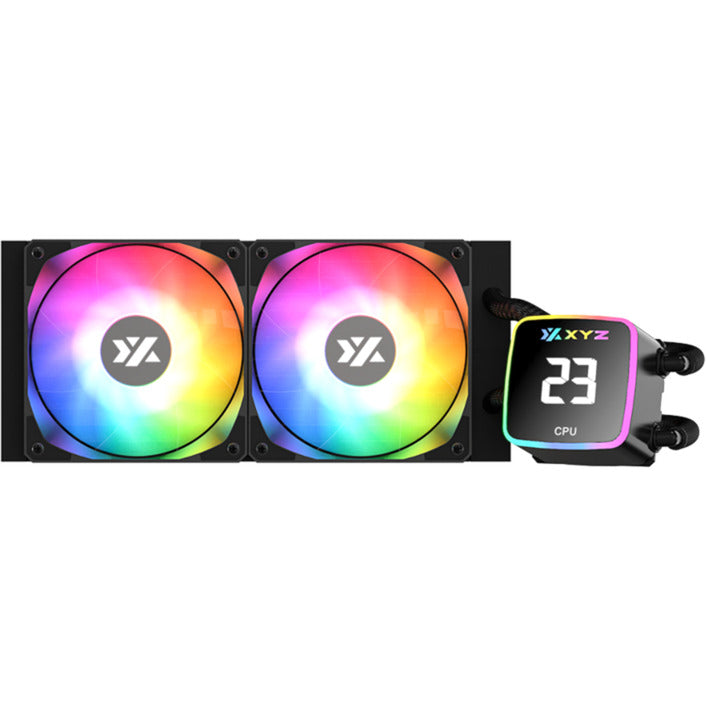 Xyz pc gear aquapulse aio 240 waterkoeling (zwart, argb, pwm)