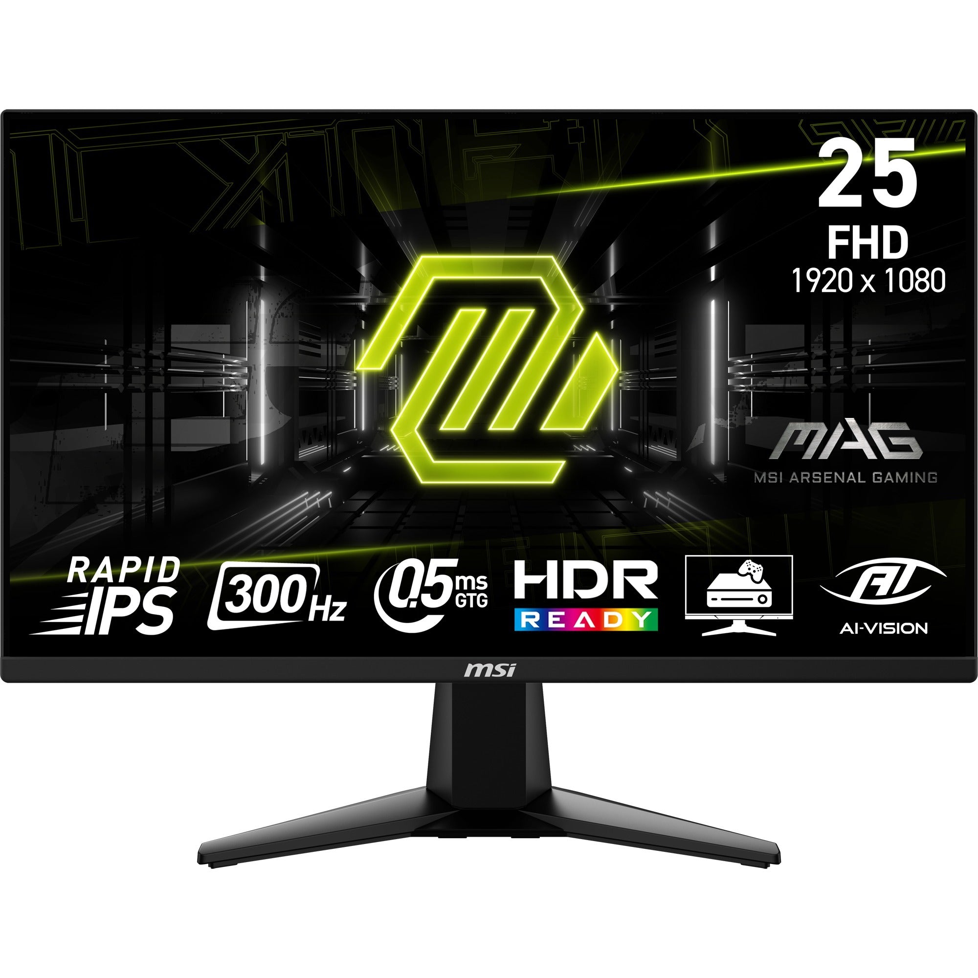 Msi mag 255xf 24.5 gaming monitor (zwart, 2x hdmi, displayport, 300 hz)