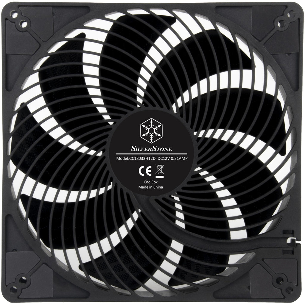 Silverstone air penetrator 184i pro case fan (zwart, 180 x 180 x 32 mm, pwm)