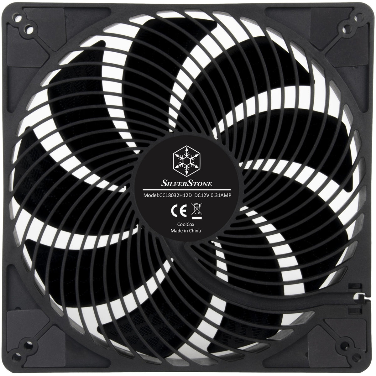 Silverstone air penetrator 184i pro case fan (zwart, 180 x 180 x 32 mm, pwm)