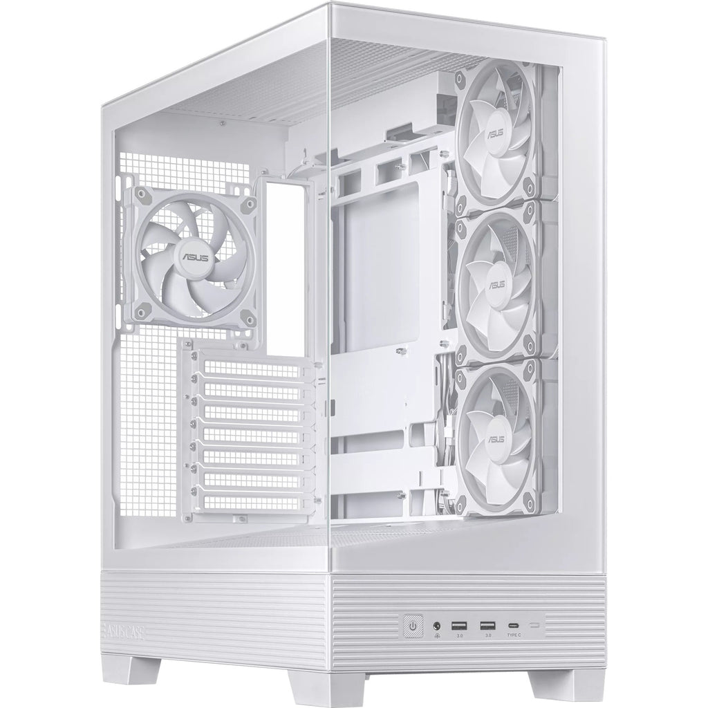 Asus a31 plus midi tower behuizing (wit | 2x usb-a | 2x usb-c | tempered glass)