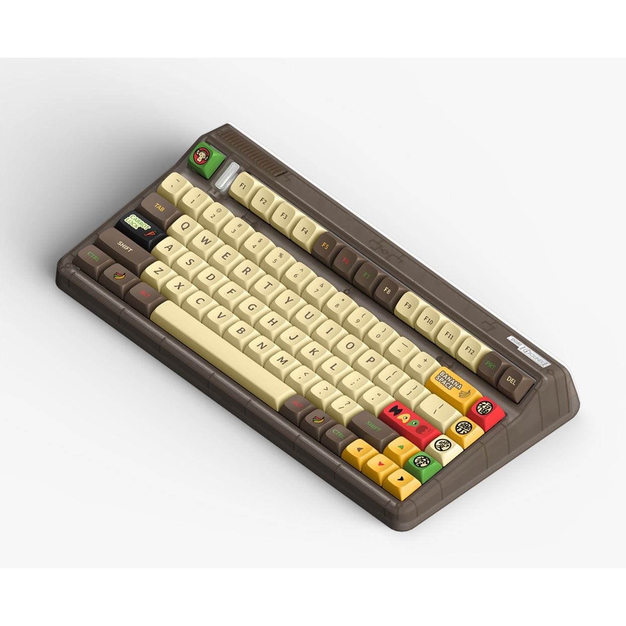 Iqunix og80 happy ape wireless mechanical keyboard (zwart, us lay-out (qwerty), iqunix moonstone turbo, 80% (tkl), rgb leds, hot-swappable, pbt, 2.4ghz | bluetooth 5.1 | usb-c)