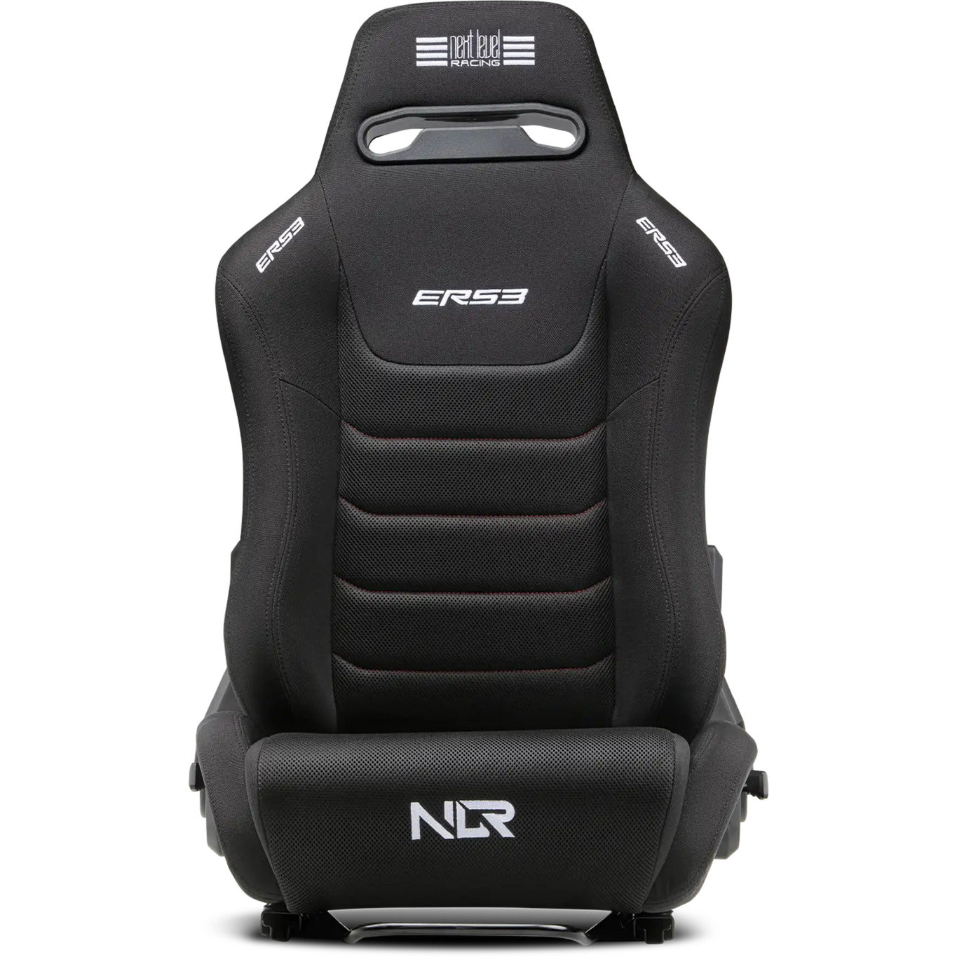 Next level racing ers3 elite reclining seat - fabric simaero mesh edition racestoel (zwart)