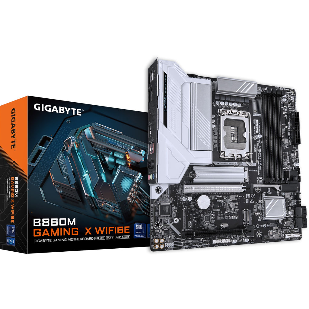 Gigabyte b860m gaming x wifi6e socket 1851 moederbord (raid, 2,5gb-lan, wi-fi 6e, bt, sound, µatx)