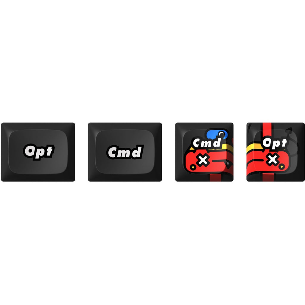 Iqunix f97 graffiti diary wireless mechanical keyboard (zwart, us lay-out (qwerty), cherry mx silent red, 96%, rgb leds, hot-swappable, pbt, 2.4ghz | bluetooth 5.1 | usb-c)