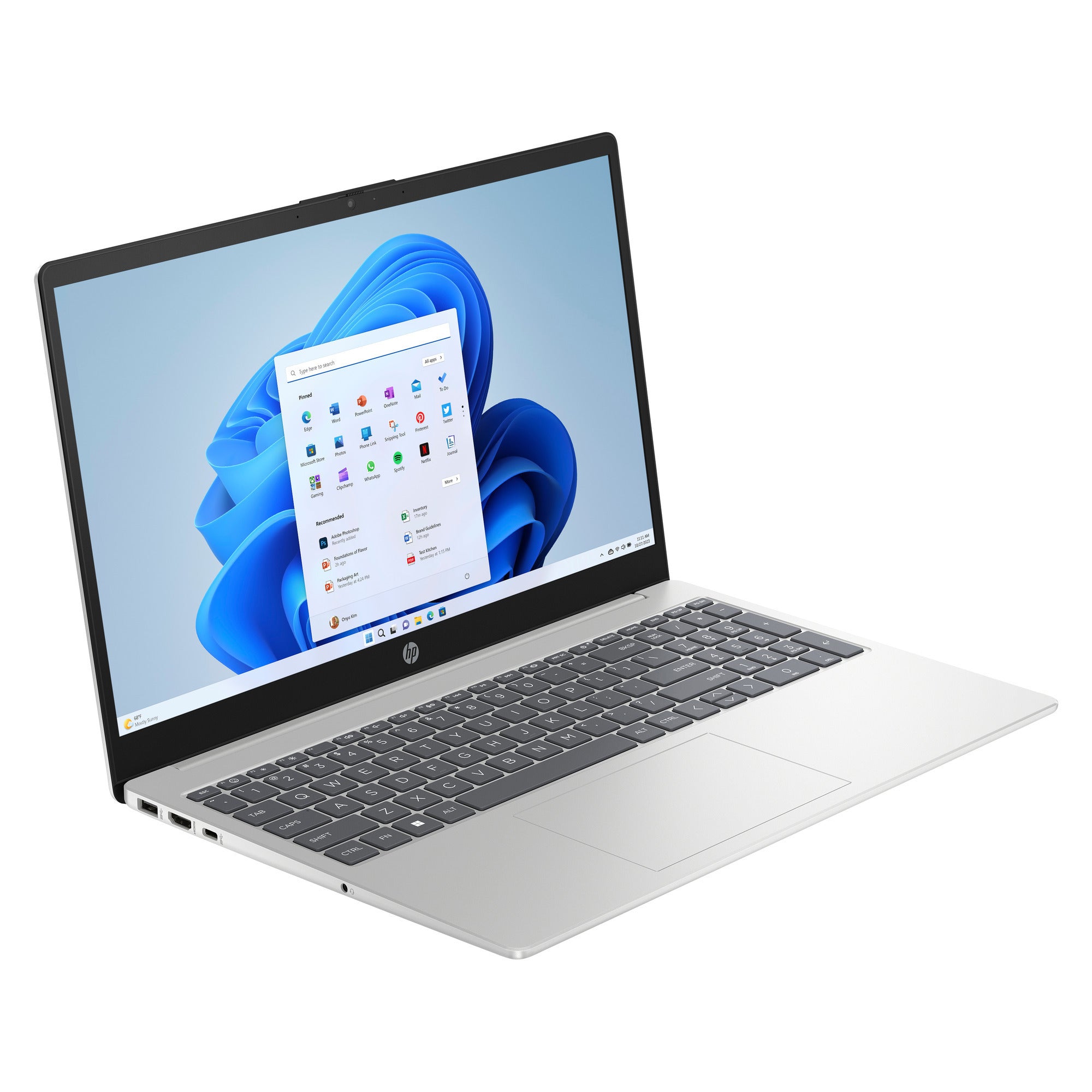 Hp 15-fd0072nd (d01d6ea) 15.6 laptop (zilver | i7-1355u | iris xe | 16 gb | 512 gb ssd)