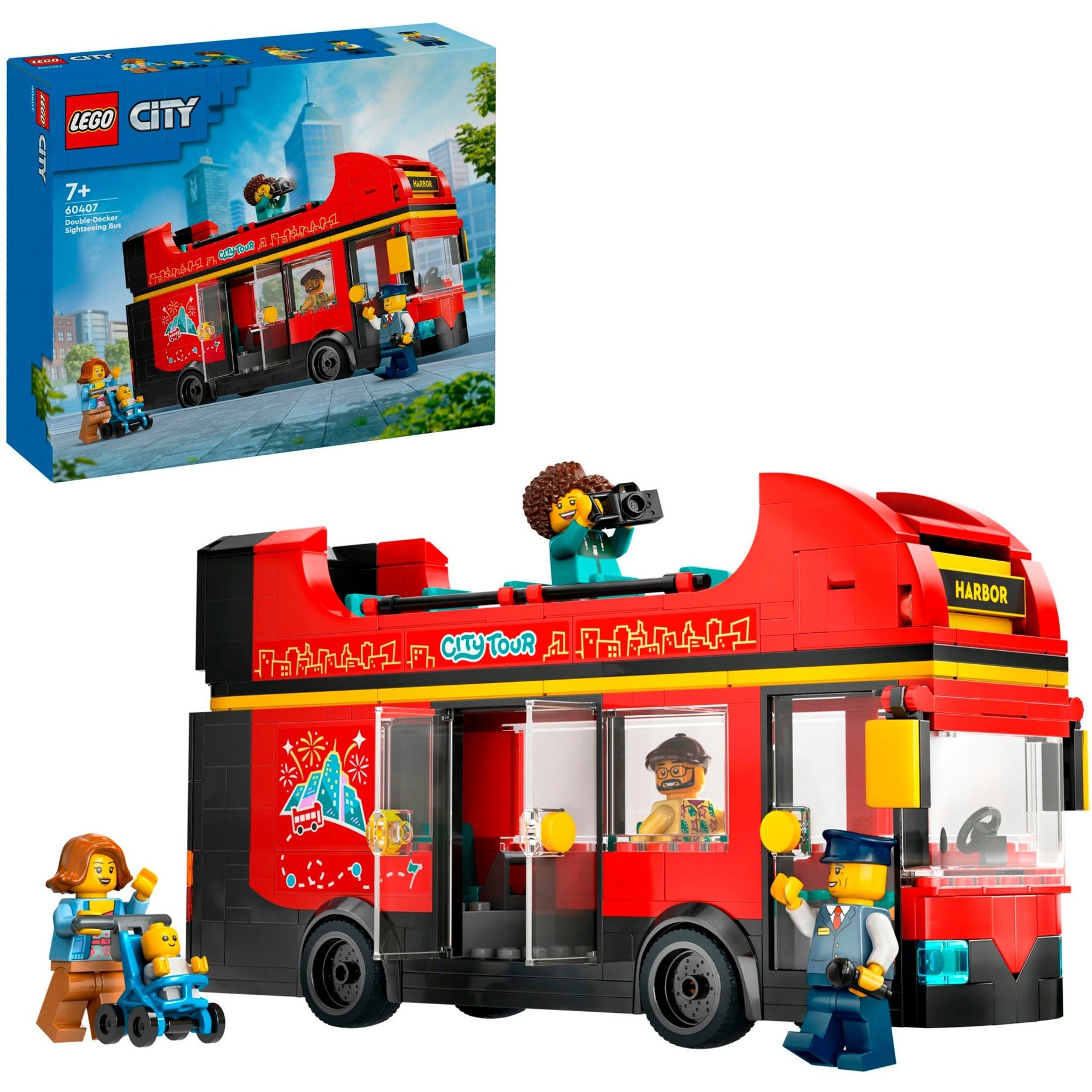 LEGO City 60407 Roter Doppeldeckerbus für Touristen