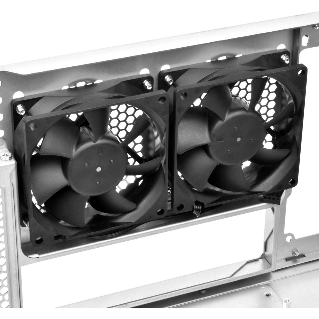 Silverstone rm44 rack behuizing (zwart | 4u | usb type-c | 2x 80mm casefan inbegrepen)