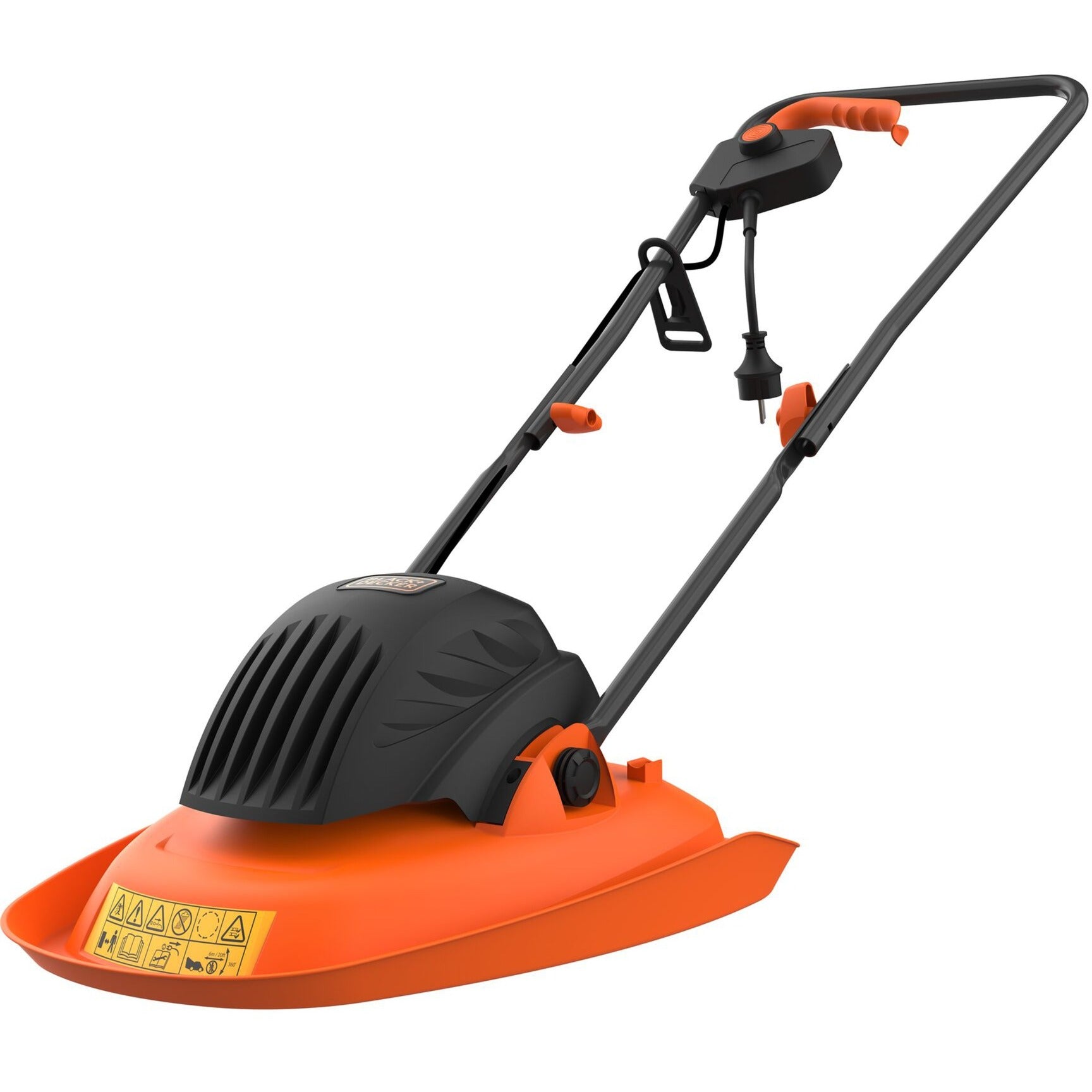 Black+decker 1200w 30cm zweefmaaier grasmaaier (oranje zwart)