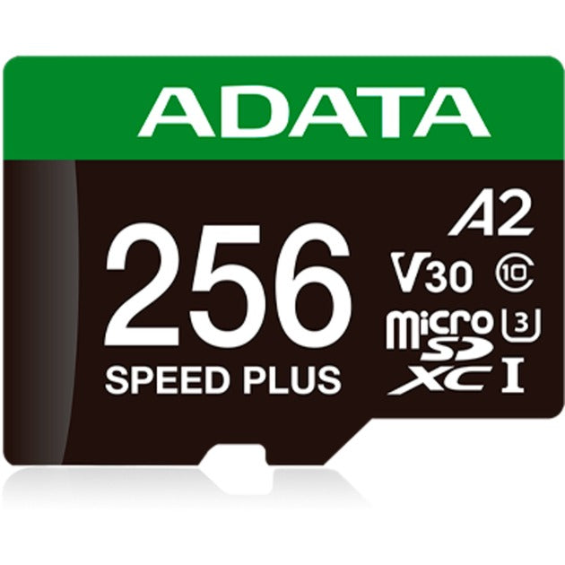 Adata speed plus microsdxc 256 gb geheugenkaart (uhs-i u3, class 10, v30, a2)