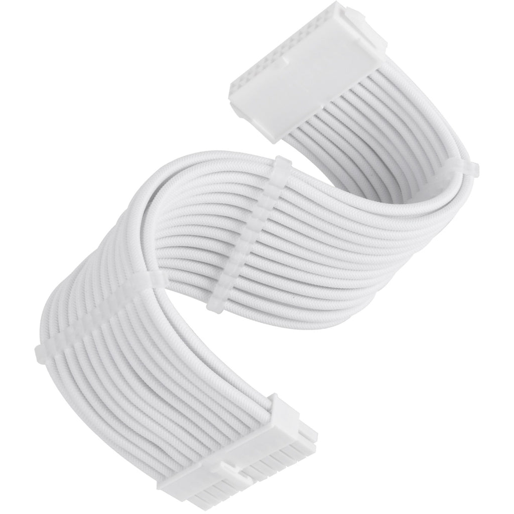 Silverstone sst-pp07e-mbw-v2, 24pin atx verlengkabel (wit, 30 centimeter)