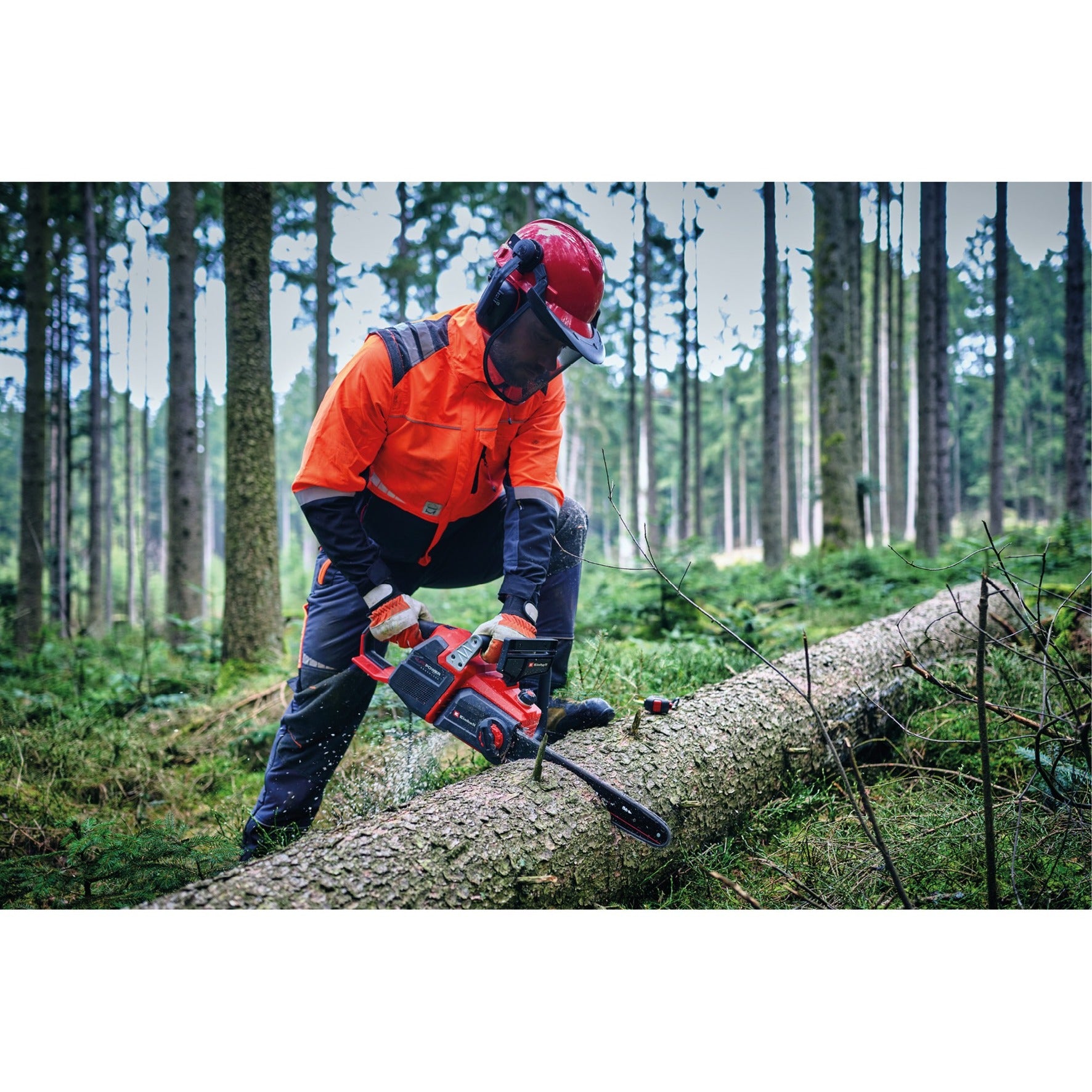 Einhell gp-lc 36 40 li bl-solo professional accu kettingzaag (rood zwart, accu en oplader niet inbegrepen)