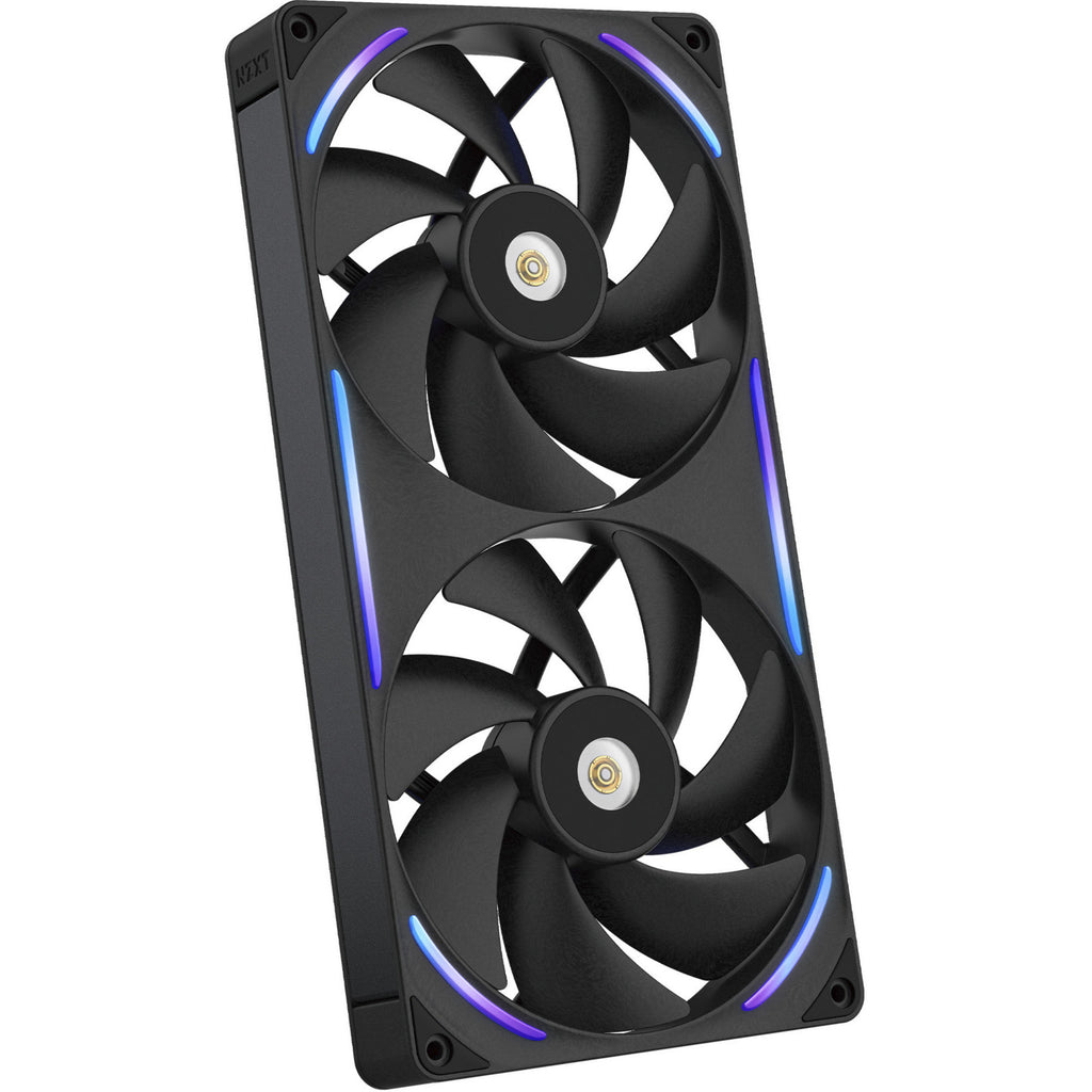 Nzxt performance fan f280x rgb case fans (zwart, 2 stuks, 280 x 140 x 30 mm, pwm)