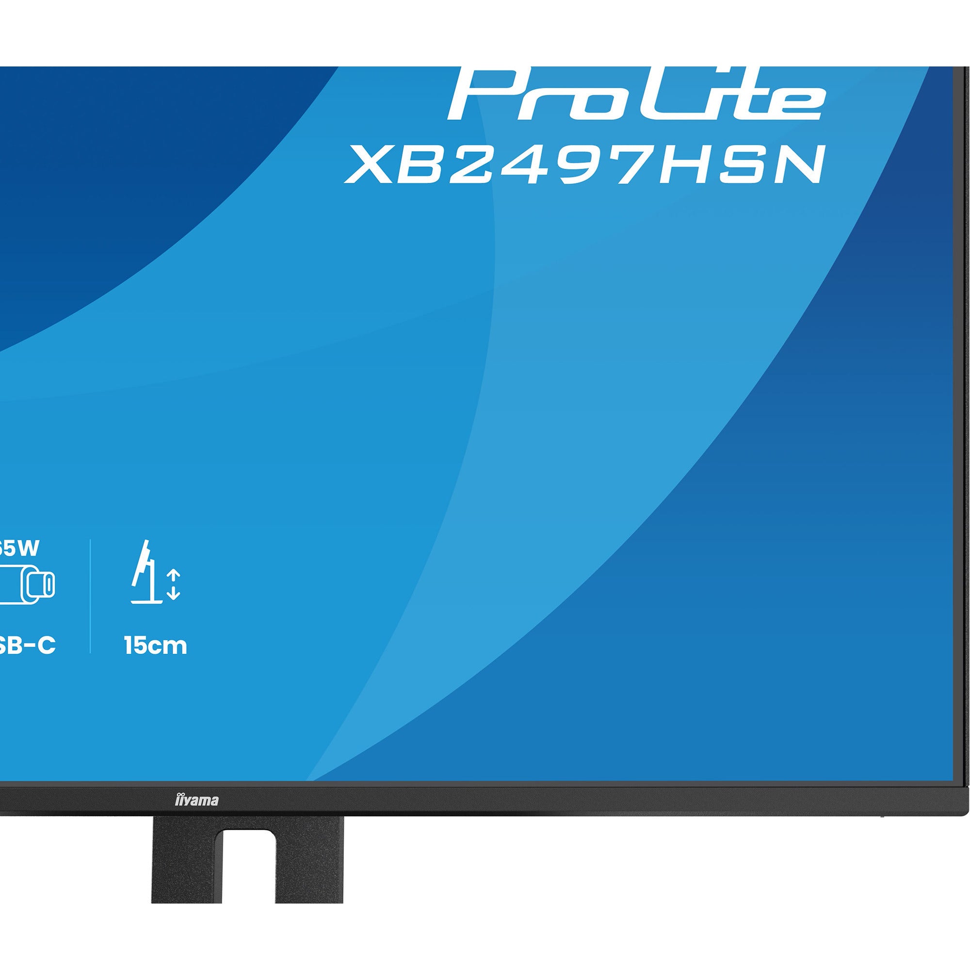 Iiyama prolite xb2497hsn-b1 23.8 monitor (zwart (mat), 100 hz, hdmi, displayport, usb-c, audio, lan)