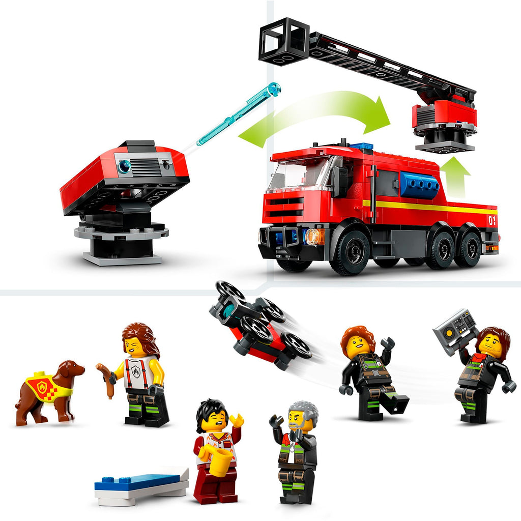 LEGO City 60414 Feuerwache und Feuerwehrauto