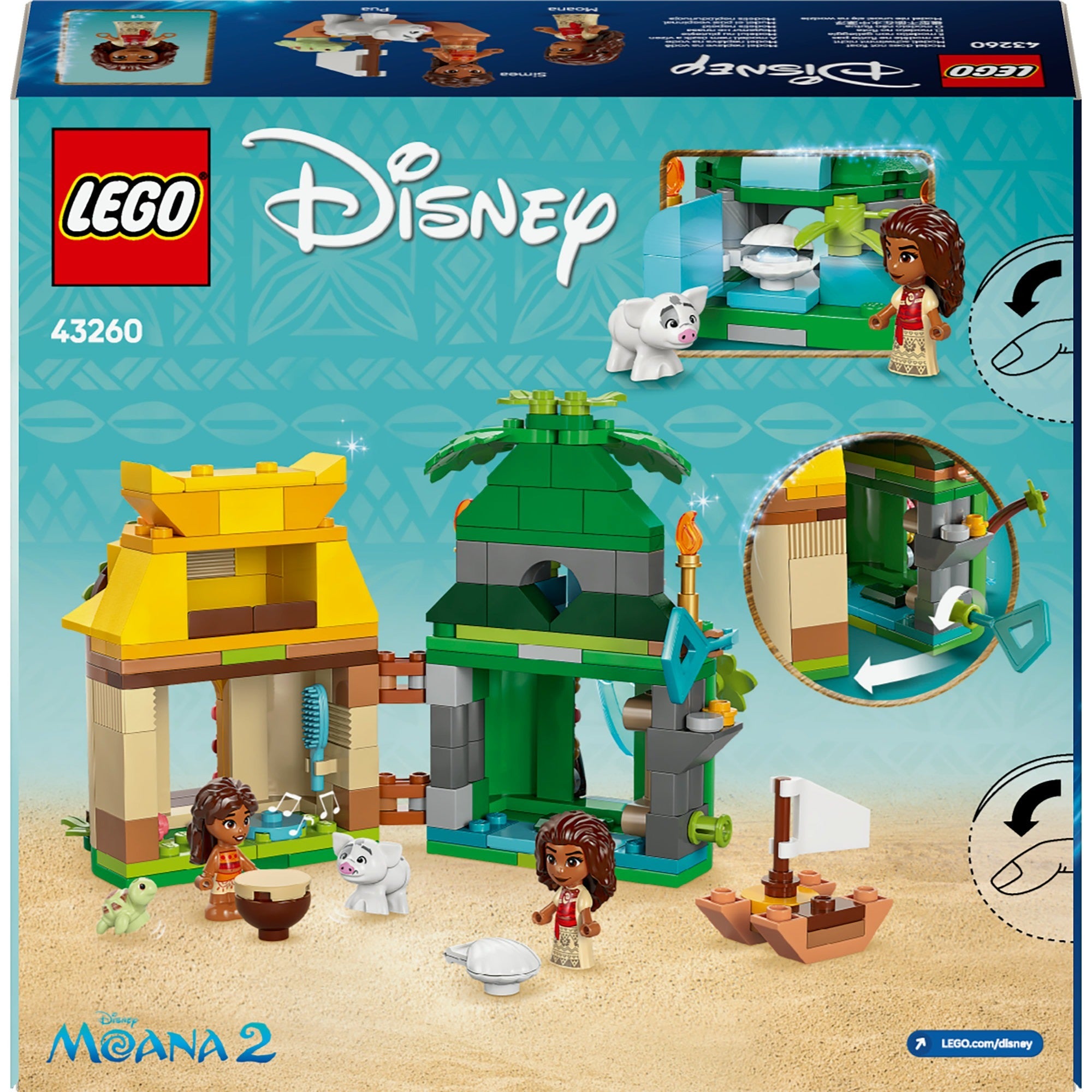 Lego disney princess - vaiana's speeleiland constructiespeelgoed (43260)