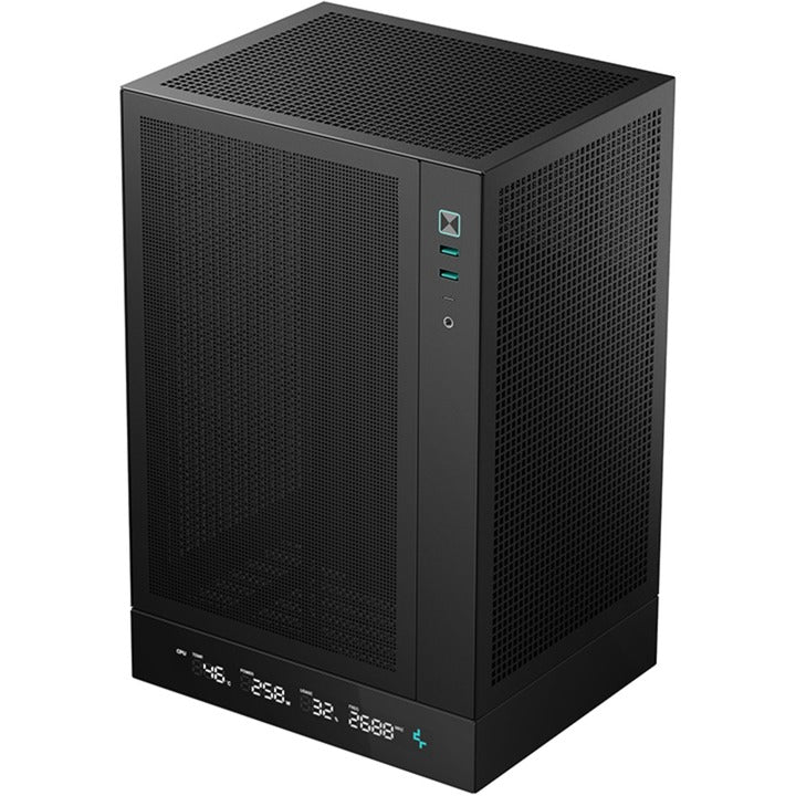 Deepcool ch170 digital mini tower behuizing (zwart | 2x usb-a | 1x usb-c)