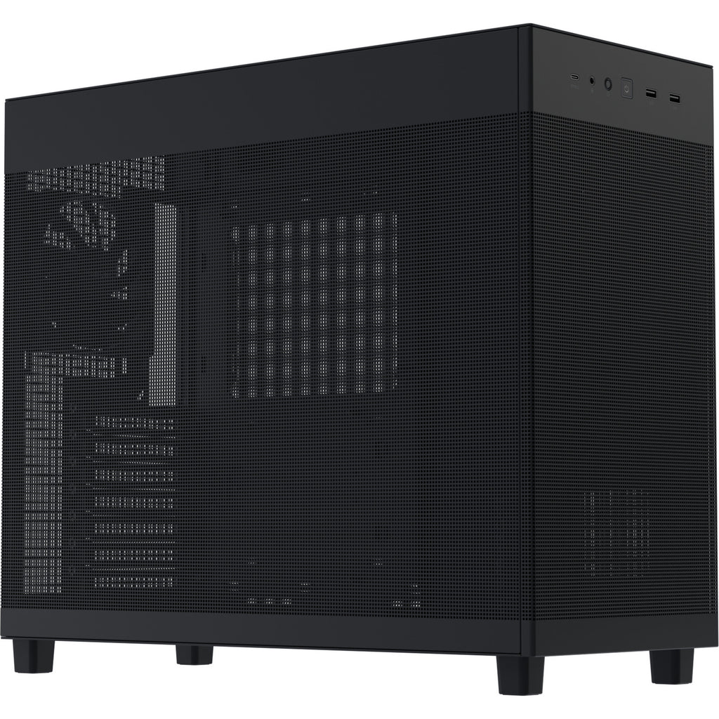 Asus prime ap303 - mesh panel midi tower behuizing (zwart | 2x usb-a | 1x usb-c)