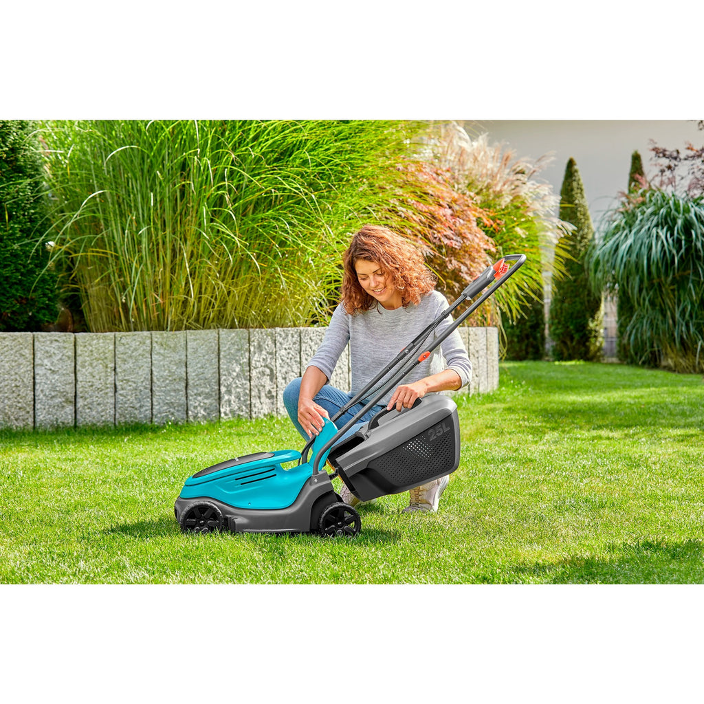 Gardena accugrasmaaier powermax 30 18v p4a set (zwart turquoise, incl. li-ion accu 4,0ah, power for all alliance)