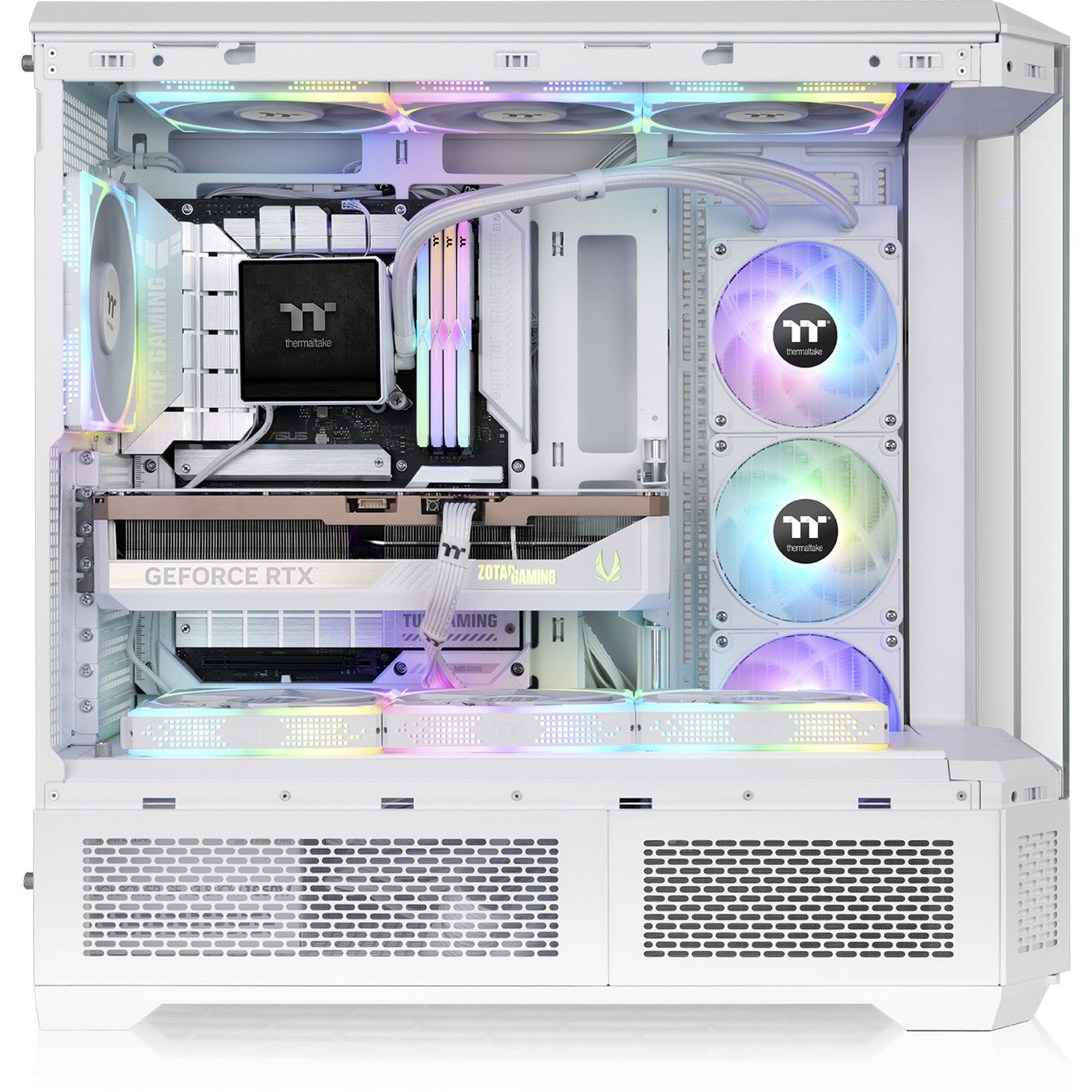 Thermaltake view 600 tg snow big tower behuizing (wit | 2x usb-a | 1x usb-c | tempered glass)