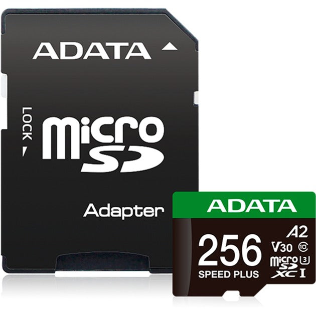 Adata speed plus microsdxc 256 gb geheugenkaart (uhs-i u3, class 10, v30, a2)