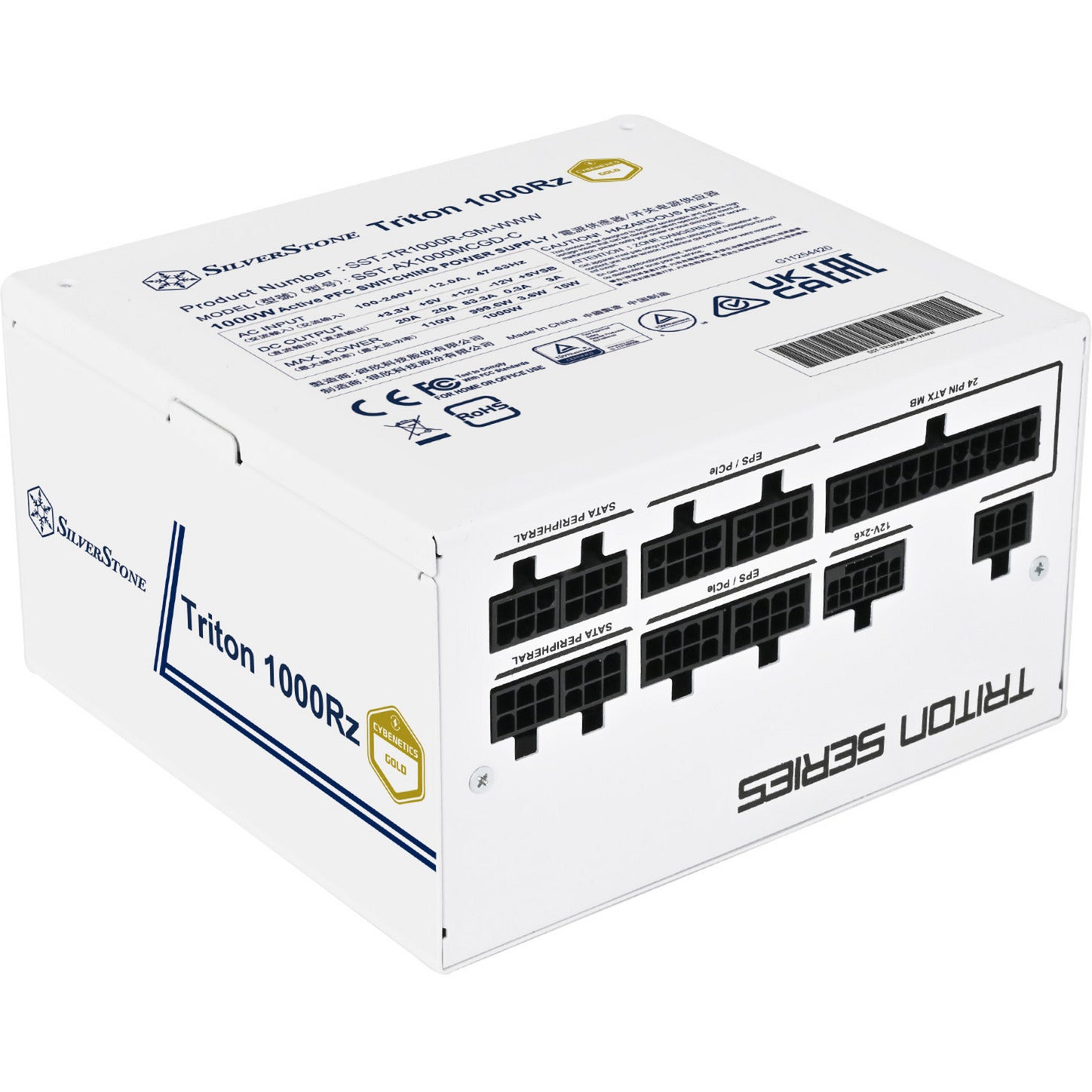 Silverstone triton 1000rz modulaire 1000 watt voeding (wit, 1x 12v-2x6, 4x pcie)