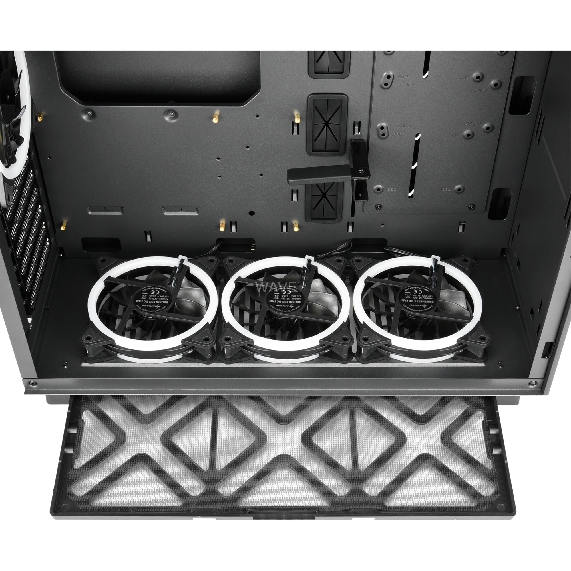 Sharkoon pure steel rgb midi tower behuizing (zwart | 2x usb-a | rgb | window)