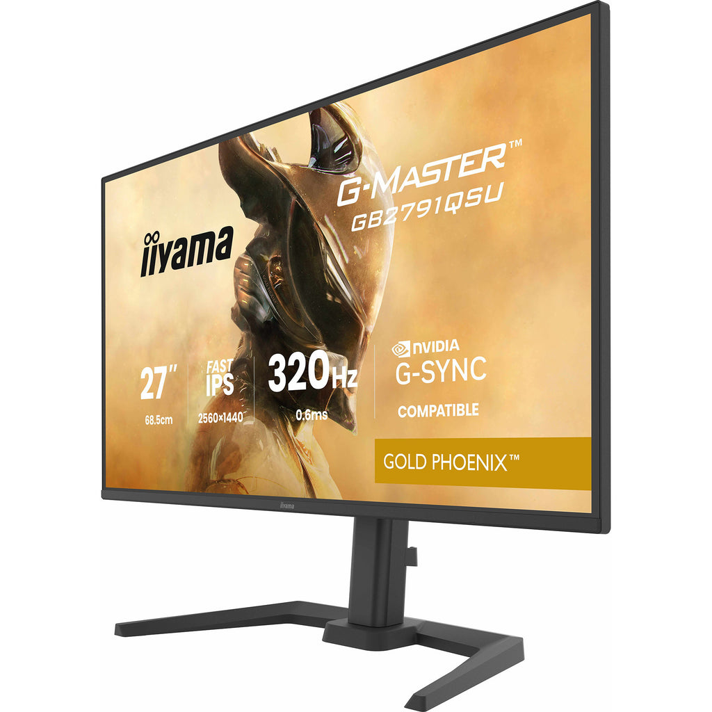 Iiyama g-master gold phoenix gb2791qsu-b1 27 gaming monitor (zwart (mat), 320 hz, hdmi, displayport, usb, audio)