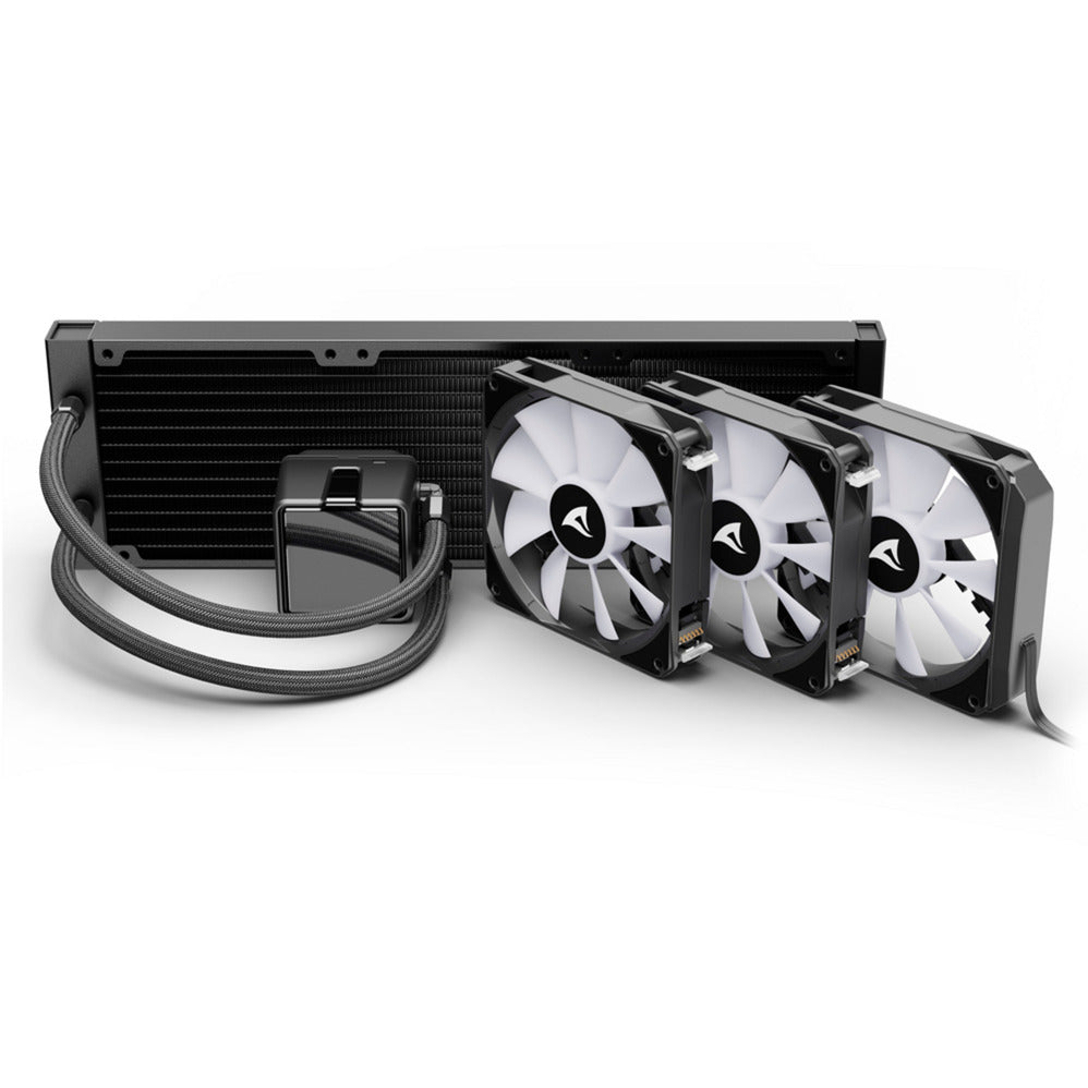 Sharkoon s100 argb waterkoeling (zwart, 4-pins pwm fan-connector)