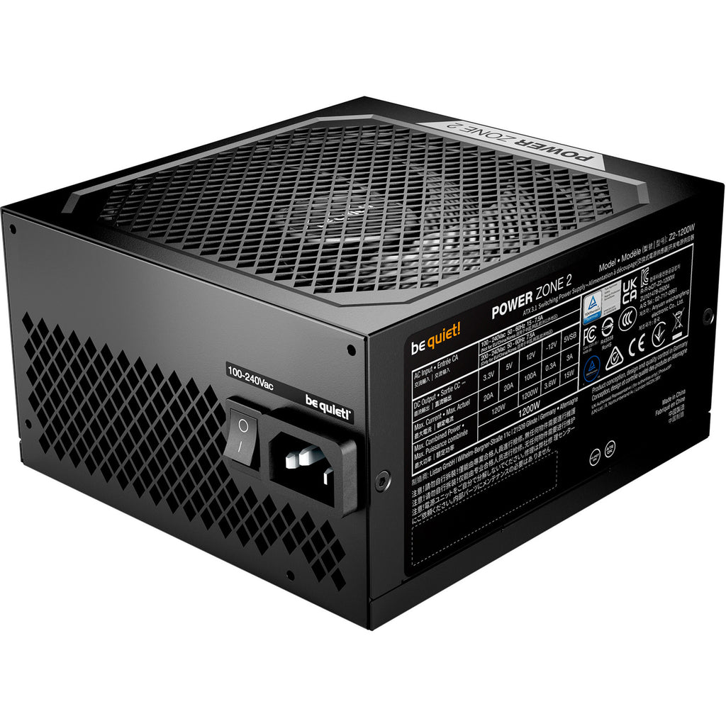 Be quiet! power zone 2 modulaire 1200 watt voeding (zwart, 1x 12v-2x6, 3x pcie)