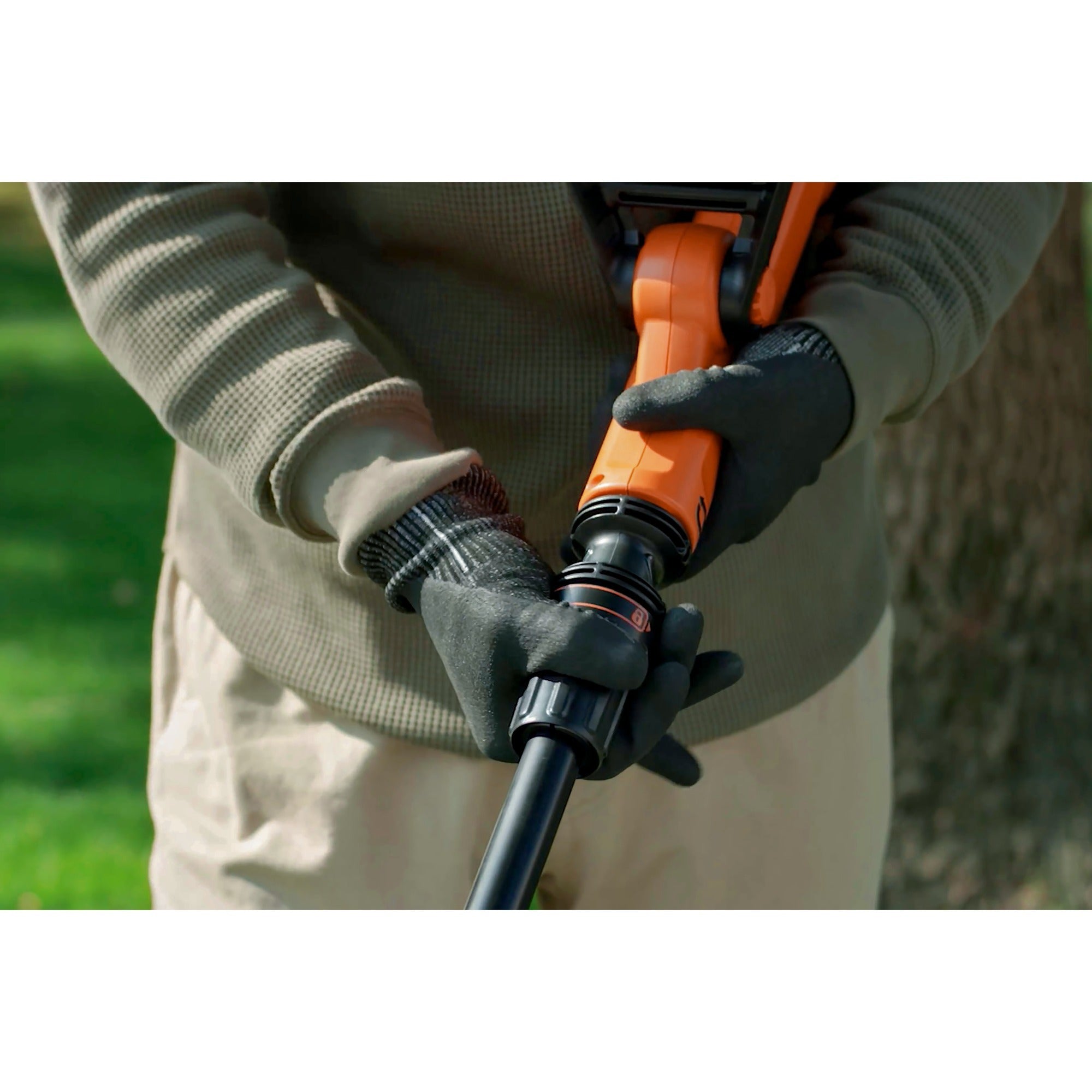 Black+decker 18v trimmer met 2 messen en accu grastrimmer (zwart oranje, 25 cm, accu inbegrepen)