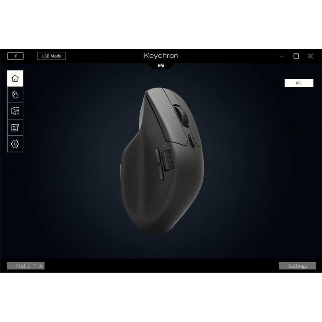 Keychron m6-a3 wireless mouse (wit, 26,000 dpi, usb-c bluetooth 5.1 2.4 ghz)