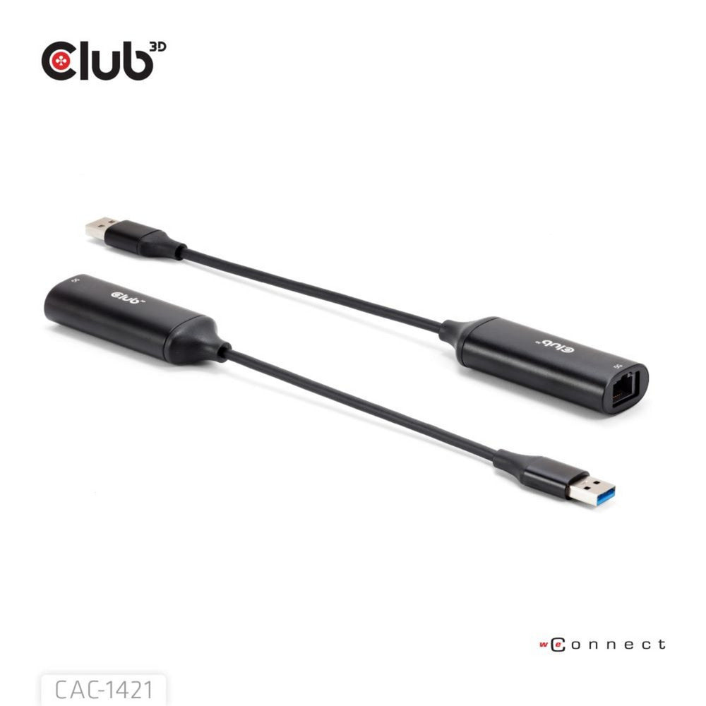 Club 3d usb-a naar rj45 ethernet 5gbps adapter (zwart)