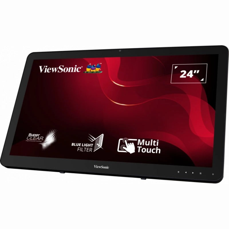 Viewsonic 10-point touchscreen monitor td2430 24 (zwart, 1x hdmi, 1x displayport, vga, touch)