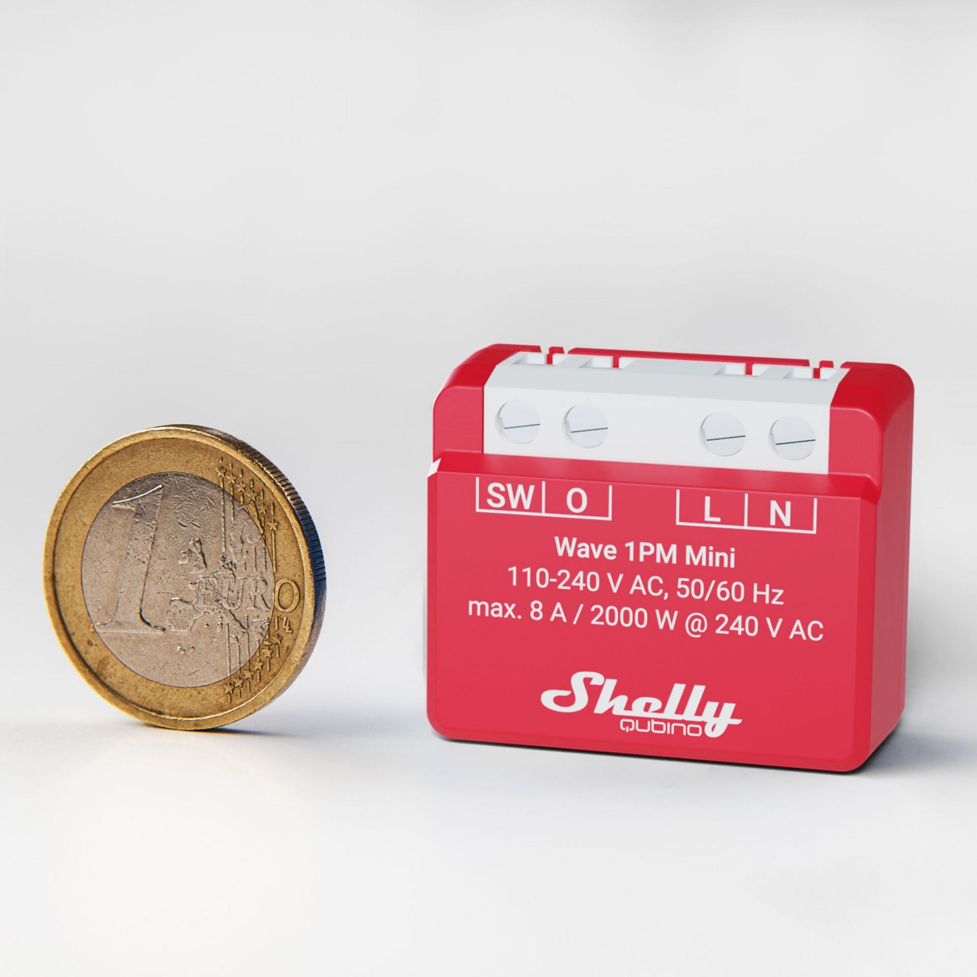 Shelly wave 1pm mini lr (eu) relais (rood, z-wave)