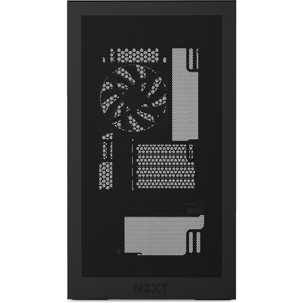 Nzxt h3 flow midi tower behuizing (zwart (mat) | 1x usb-a | 1x usb-c | tempered glass)