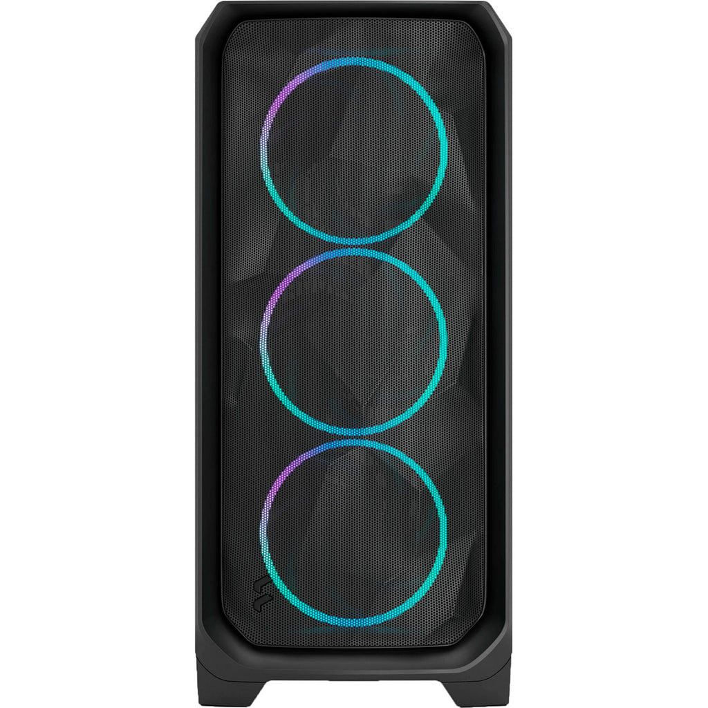 Fractal design meshify 3 rgb midi tower behuizing (zwart | 2x usb-a | 1x usb-c | rgb | tempered glass)