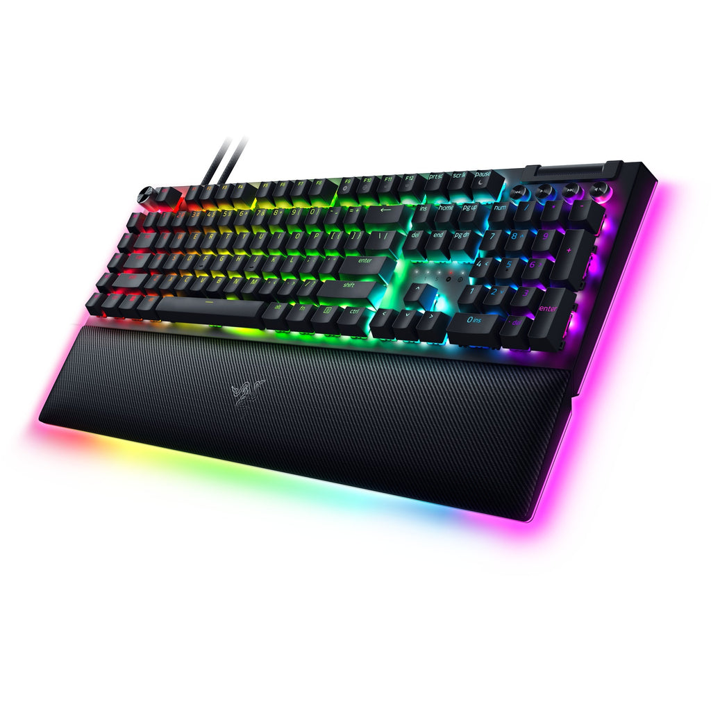Razer blackwidow v4 pro, gaming toetsenbord (zwart, us lay-out, green, rgb leds, doubleshot abs)