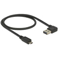 Delock easy-usb-a 2.0 male > easy-usb micro-usb-b 2.0 male kabel (zwart, 0,5 meter)