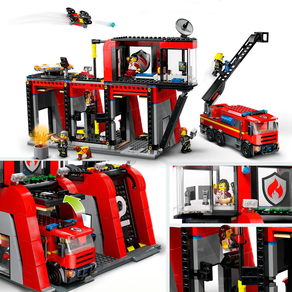 LEGO City 60414 Feuerwache und Feuerwehrauto