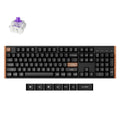 Keychron k10 he-f1, toetsenbord (zwart houtkleur, us lay-out, gateron double-rail magnetic nebula, rgb leds, osa double-shot pbt, hot swap, usb-c | 2.4 ghz | bluetooth 5.1)