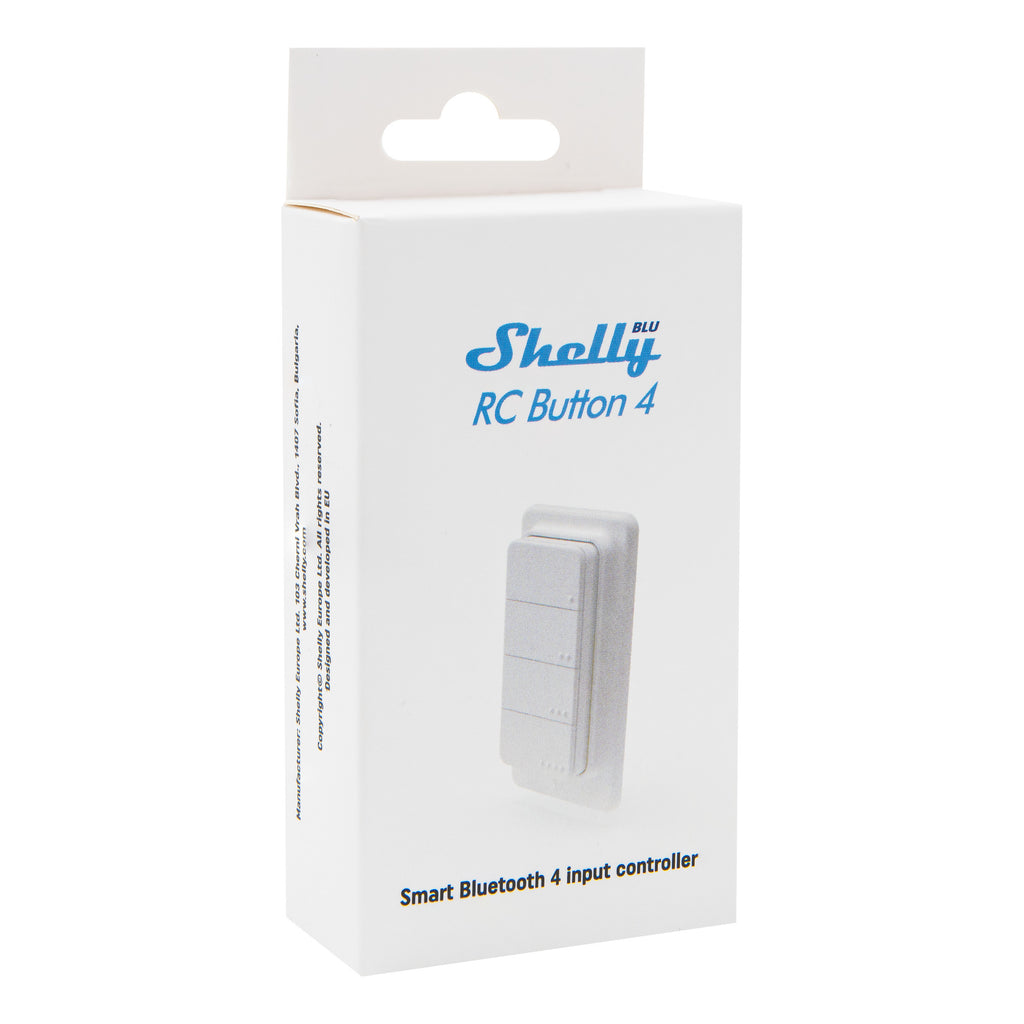 Shelly blu rc button 4 zb afstandsbediening (wit, bluetooth 5 (le), zigbee)