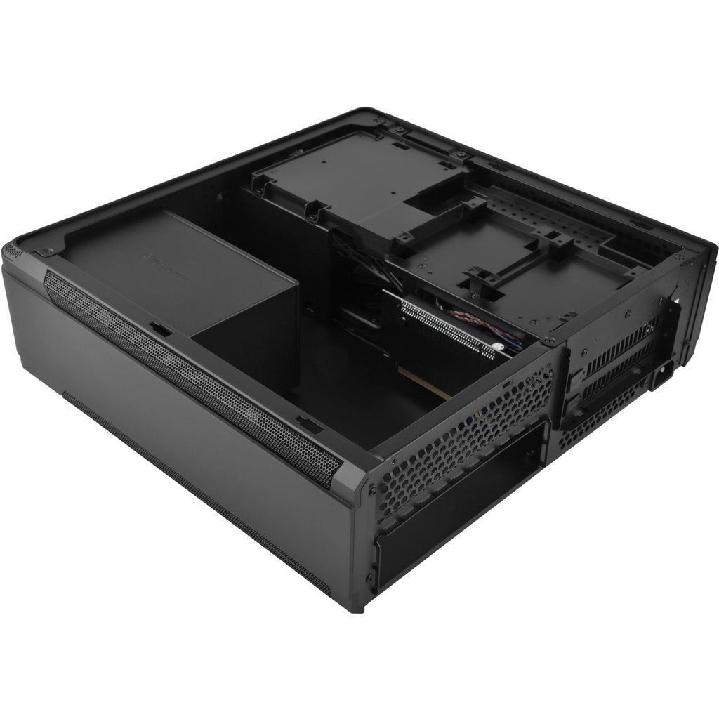 Silverstone sst-ftz01b-e desktop behuizing (zwart | 2x usb-a)