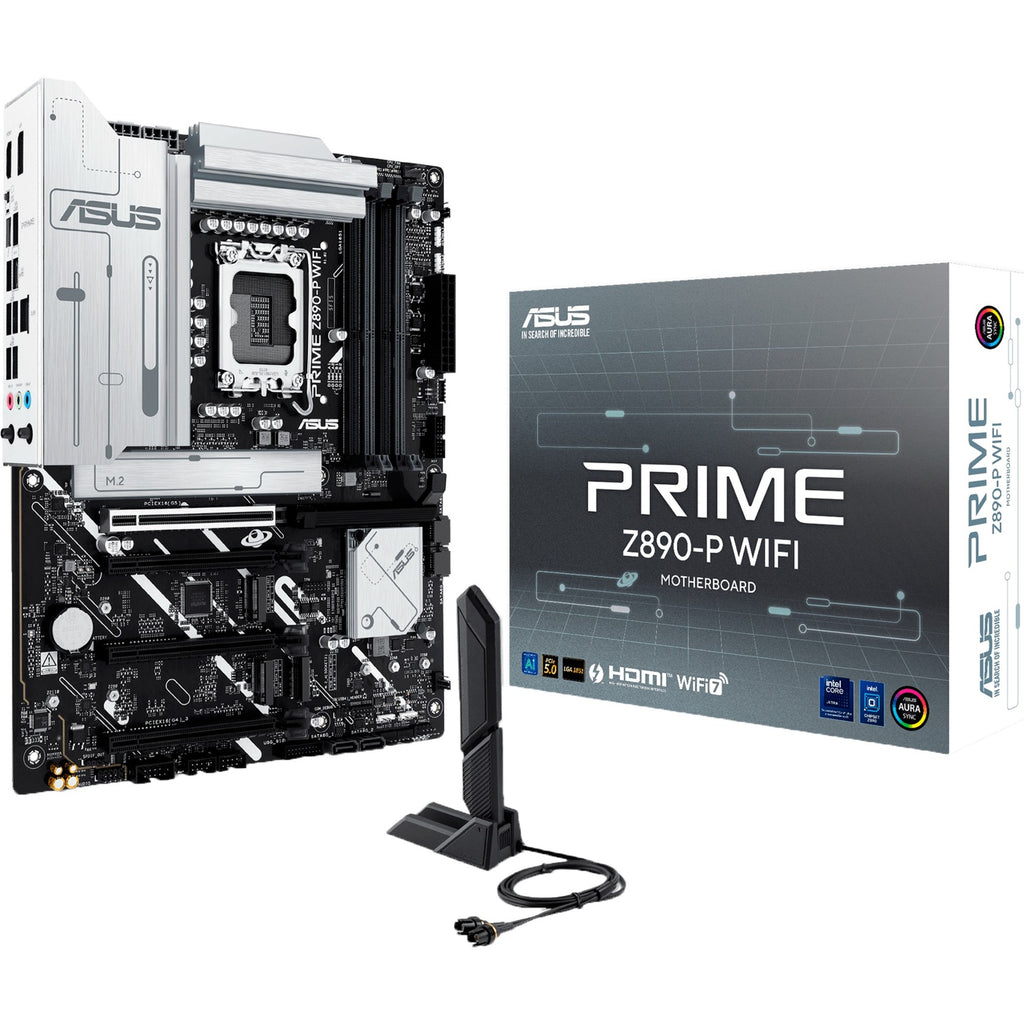 Asus prime z890-p wifi socket 1851 moederbord (raid, 2.5gb-lan, wi-fi 7, bt, sound, atx)
