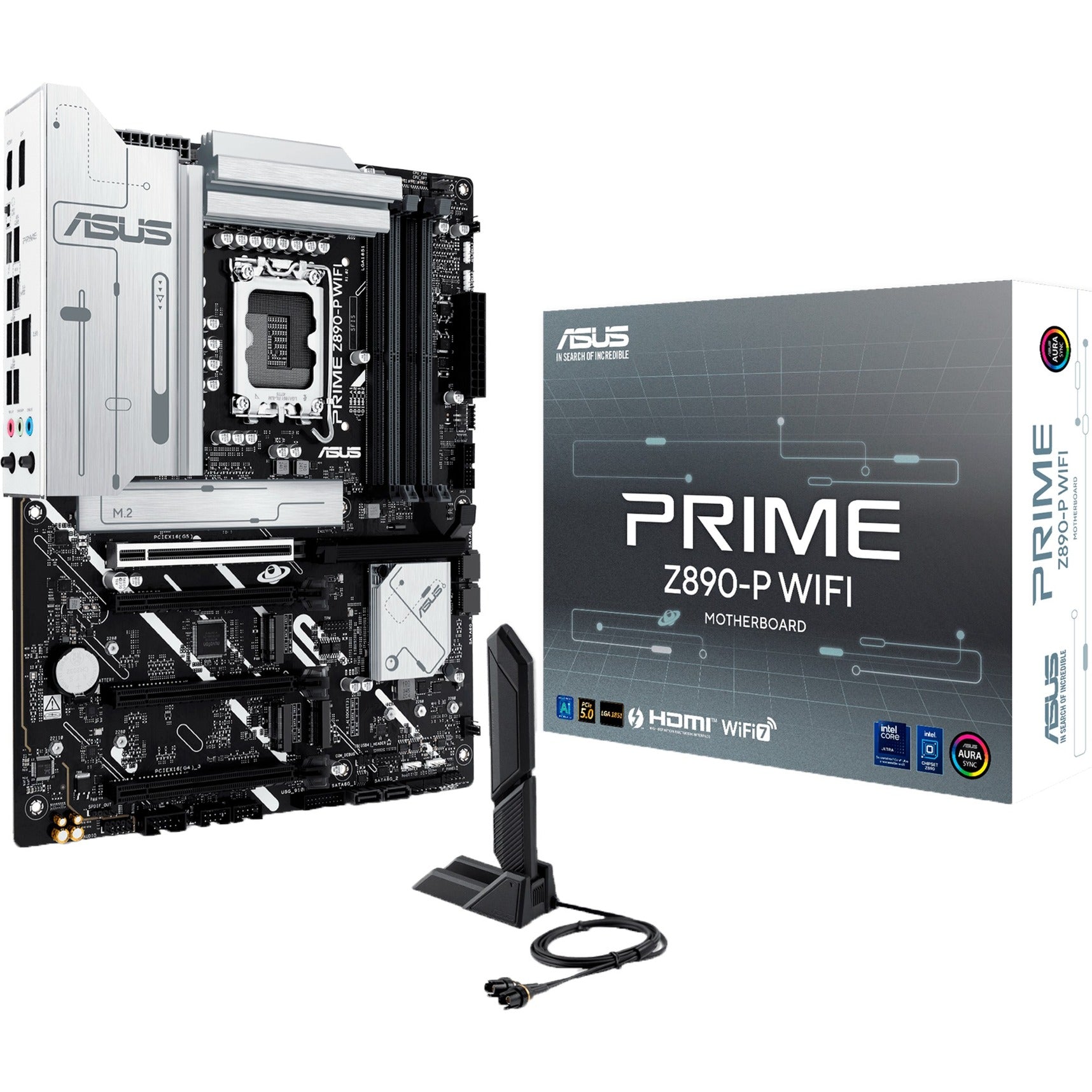 Asus prime z890-p wifi socket 1851 moederbord (raid, 2.5gb-lan, wi-fi 7, bt, sound, atx)