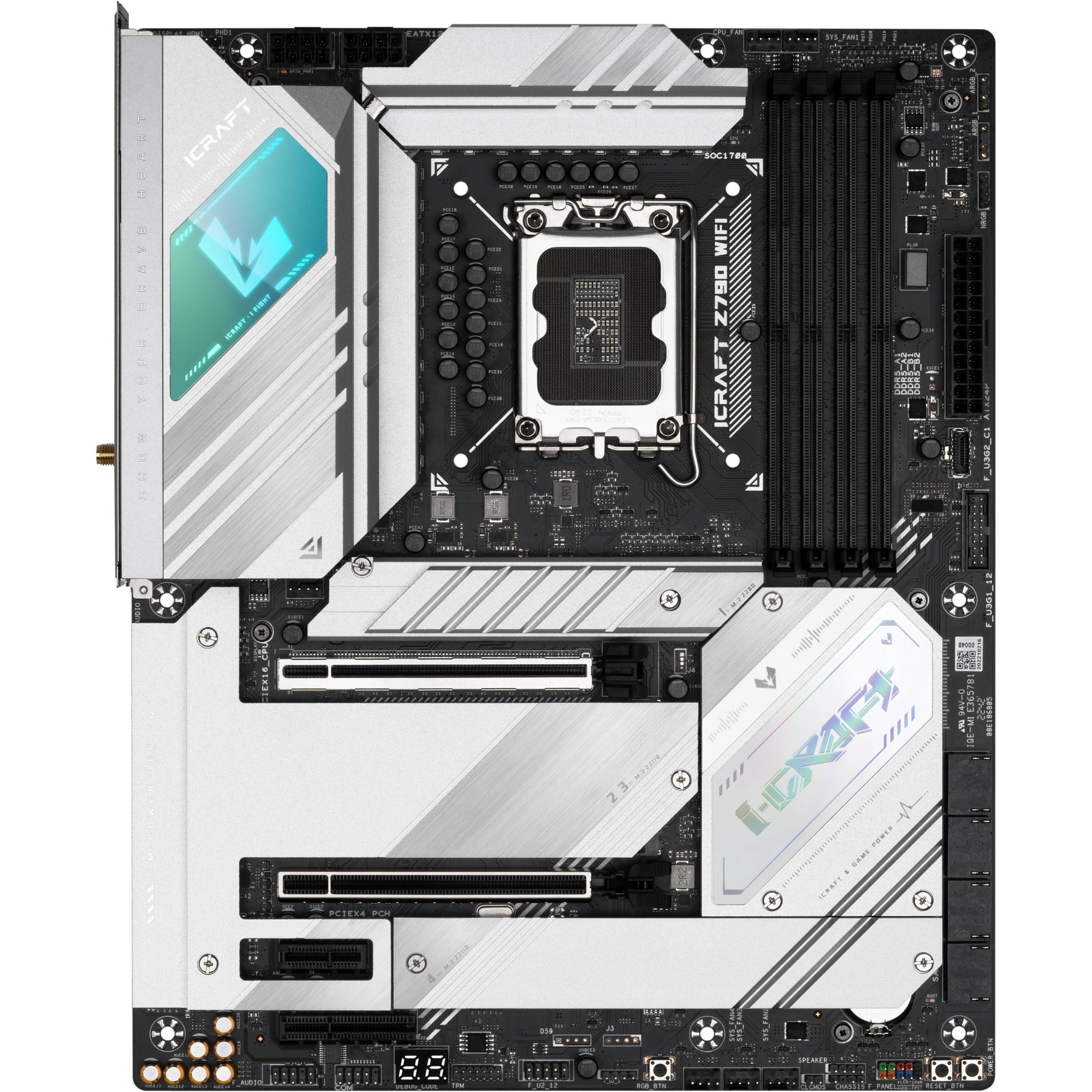 Maxsun ms-icraft z790 wifi v2 socket 1700 moederbord (zwart, raid, 2x 2.5 gb-lan, wlan, bt, sound, atx)