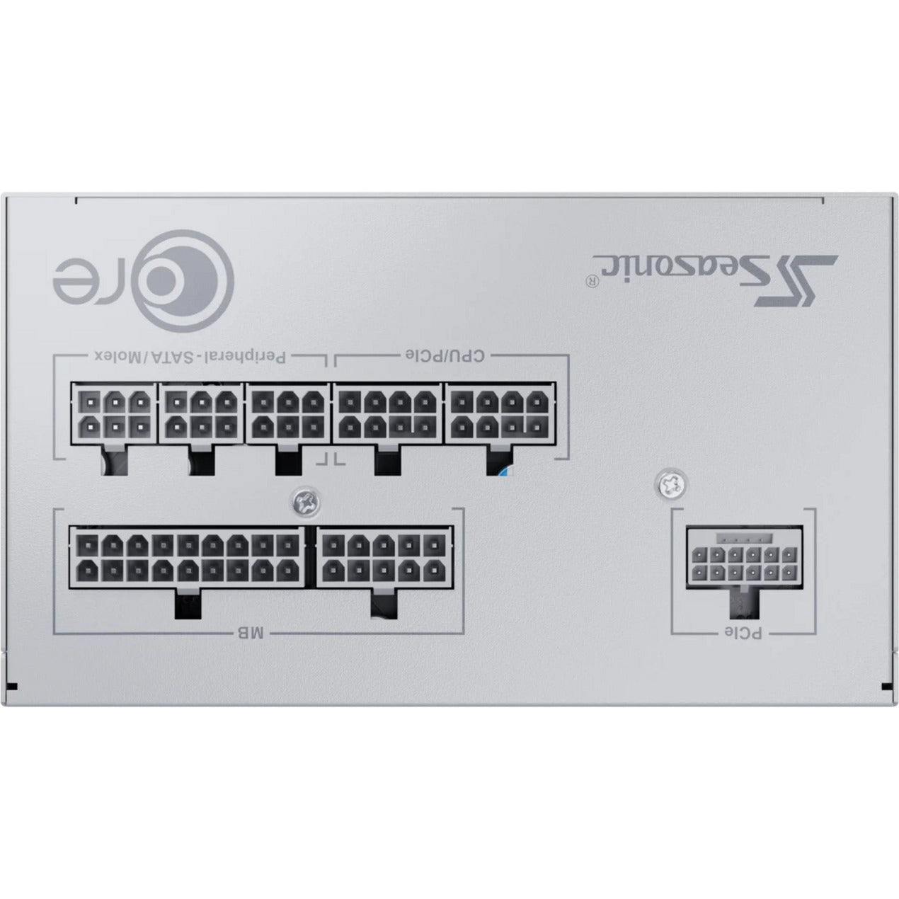 Seasonic core gx-650-v2-white modulaire 650 watt voeding (wit, 1x 12v-2x6, 2x pcie)