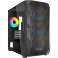 Sharkoon mk3 rgb mini tower behuizing (zwart | 2x usb-a | 1x usb-c | rgb | tempered glass)