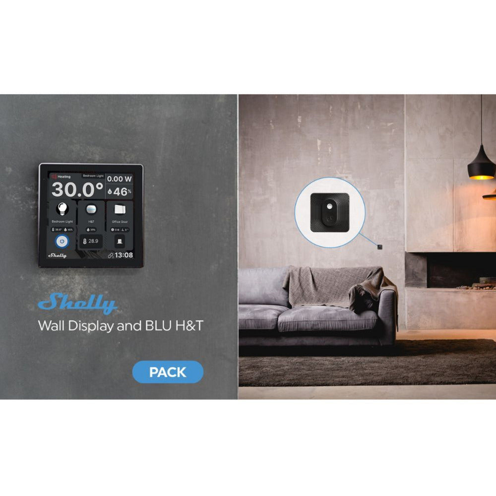 Shelly wall display + blu h t kit bedieningspaneel (zwart)