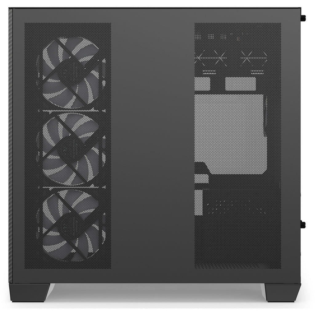 Sharkoon steel shark midi tower behuizing (zwart | 2x usb-a | 1x usb-c | rgb | tempered glass)